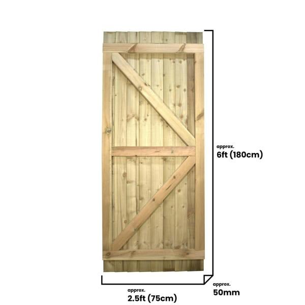 [rackhams variation] gate feather edge fully framed flat top [h.1800 x w.options] 5