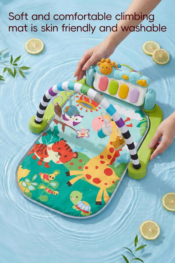 Living and Home Colorful Baby Play Mat with Musical Keyboard & Hanging Toys