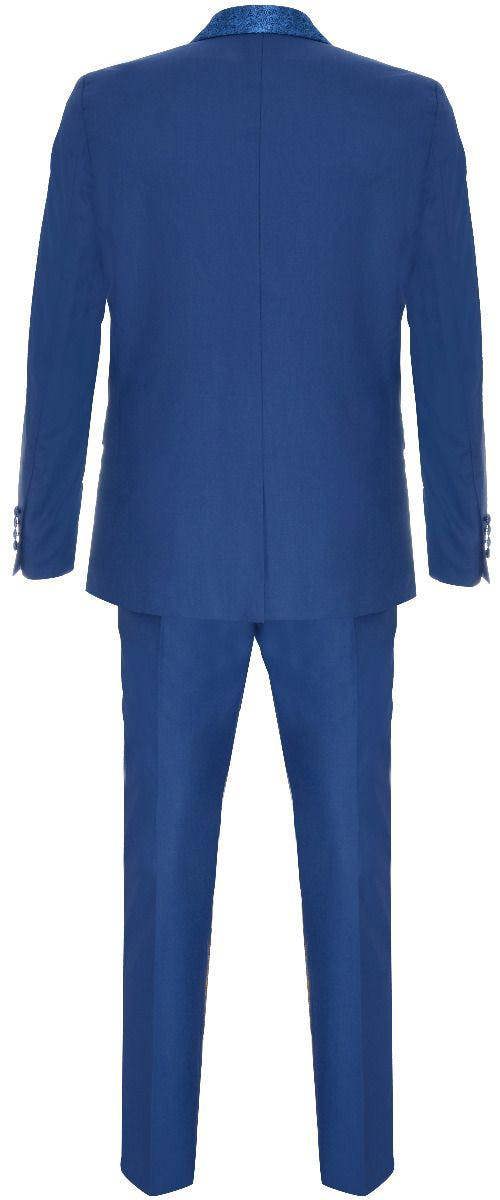 TruClothing Men's 4 Piece Blue Tailored Wedding Suit