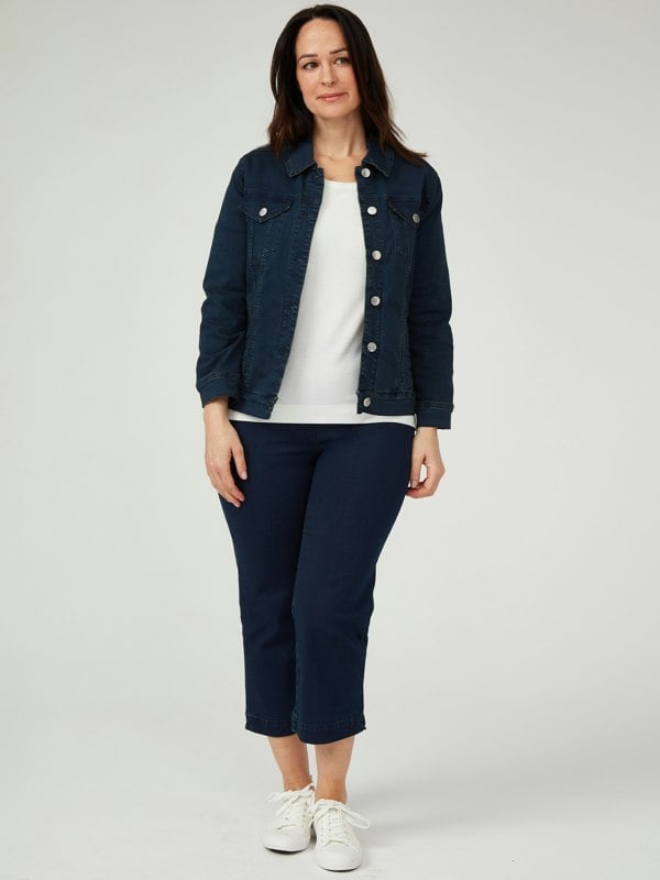 PennyPlain Wide Cropped Jegging - Denim Wash