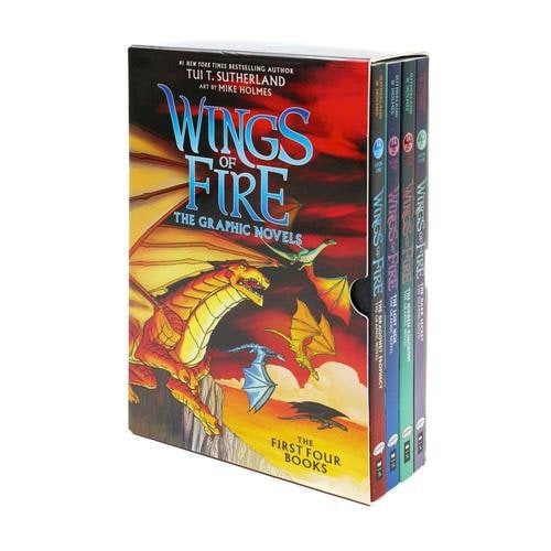 Scholastic Wings of Fire Graphix 4 Books Box Set (The Dragonet Prophecy, The Lost Heir, The Hidden Kingdom and The Dark Secret)