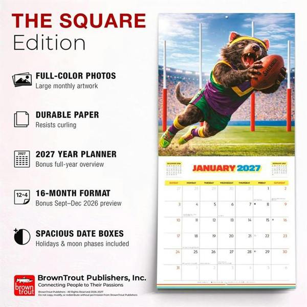 Aussie Animals Calendar 2027, Wall Calendars, Month To View, Animals, Gift