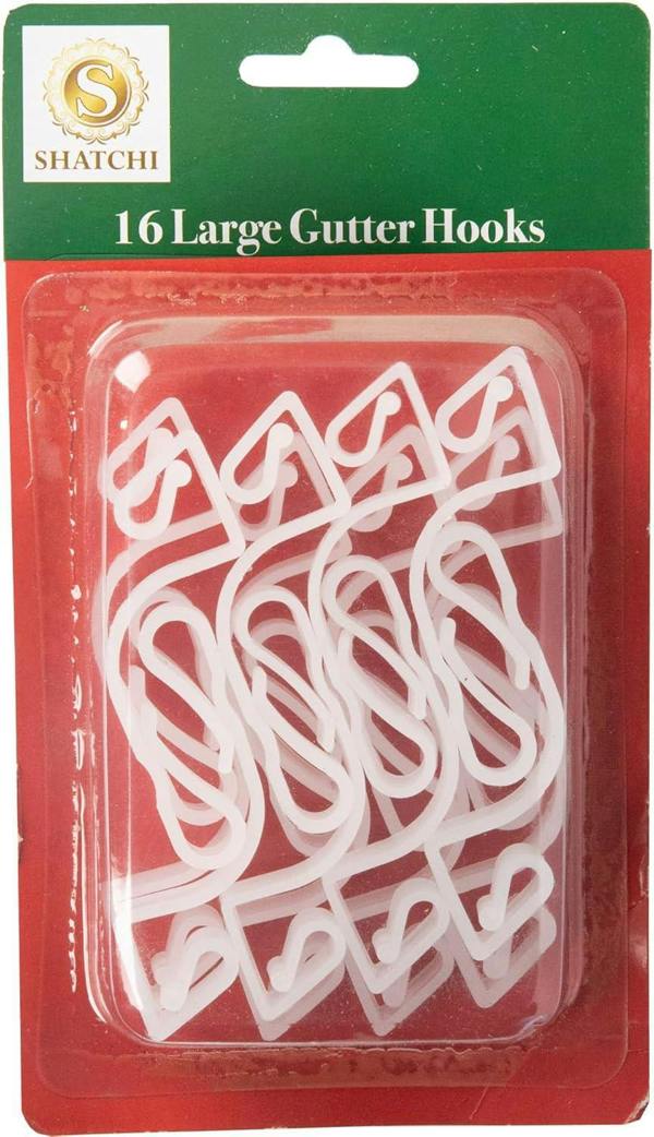 2.9cm Clear Large Gutter Hooks for Christmas Light Decoration, Tool-Free Clip-On Holders image 5