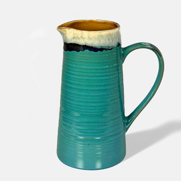 Scandi Home Terra Fusion 1.8L Teal Reactive Glaze Ceramic Jug