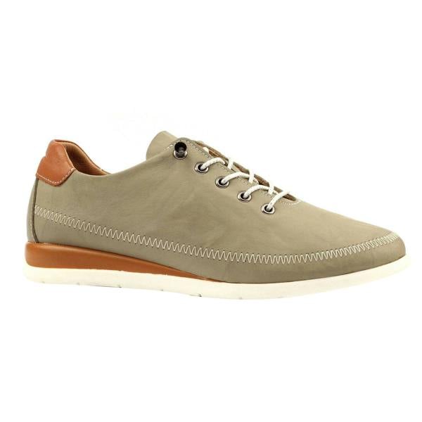 Lunar Womens Penelopy Leather Trainers - Khaki