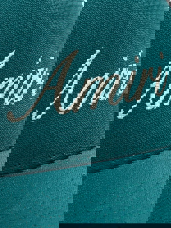Amiri Script Trucker Hat Teal Green - Supplied FashionAmiri