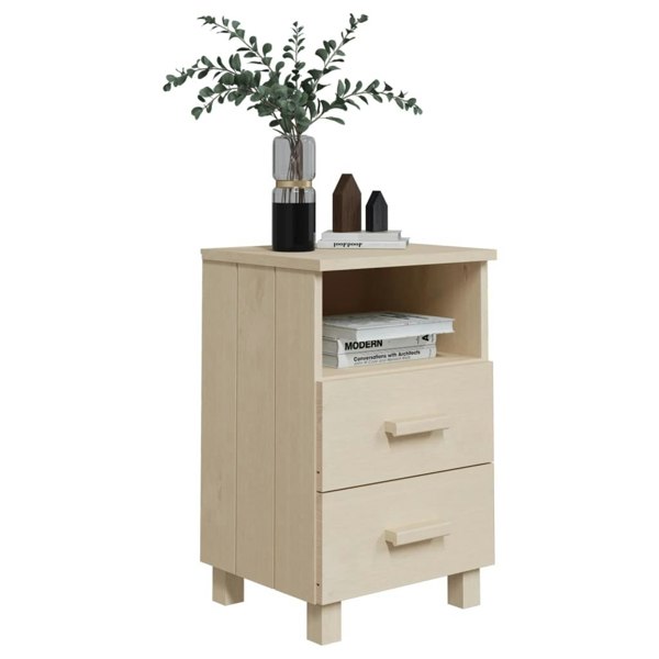 Berkfield Bedside Cabinets HAMAR 2 pcs Honey Brown 40x35x62 cm Solid Wood