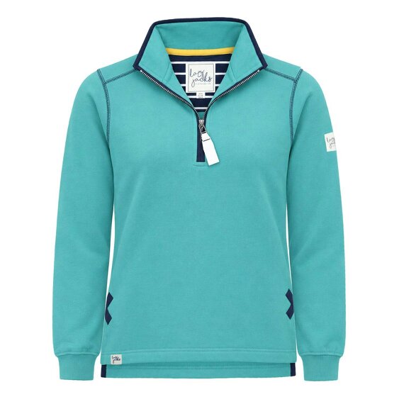 Lazy Jacks LJ3 - Ladies Quarter Zip Sweatshirt - Sea Green