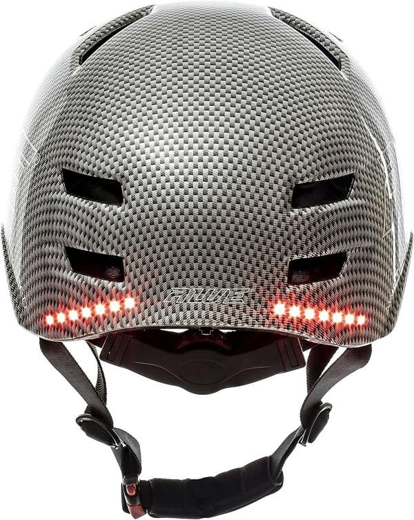 AweTech In Mould Adult LED USB Bike Helmet Large 58-61cm Graphite