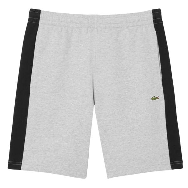 Lacoste Mens Fleece Colour Block Regular Shorts - Grey - 