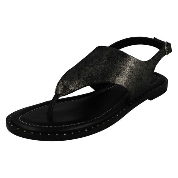 Leather Collection Ladies Leather Collection Toepost Sandals F00201