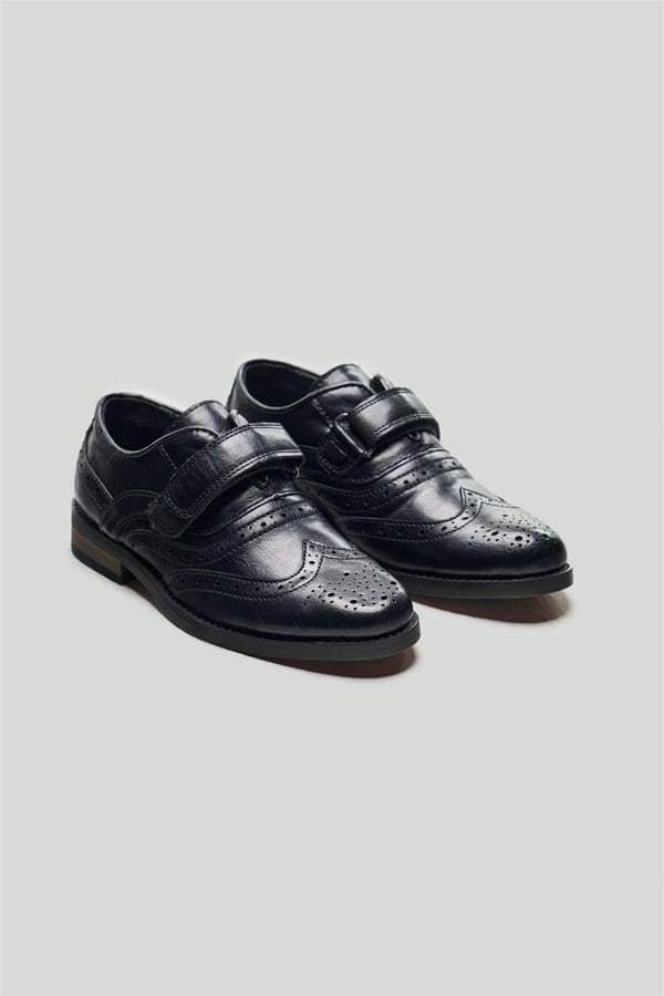 House of Cavani Boys Russel Black Shoes