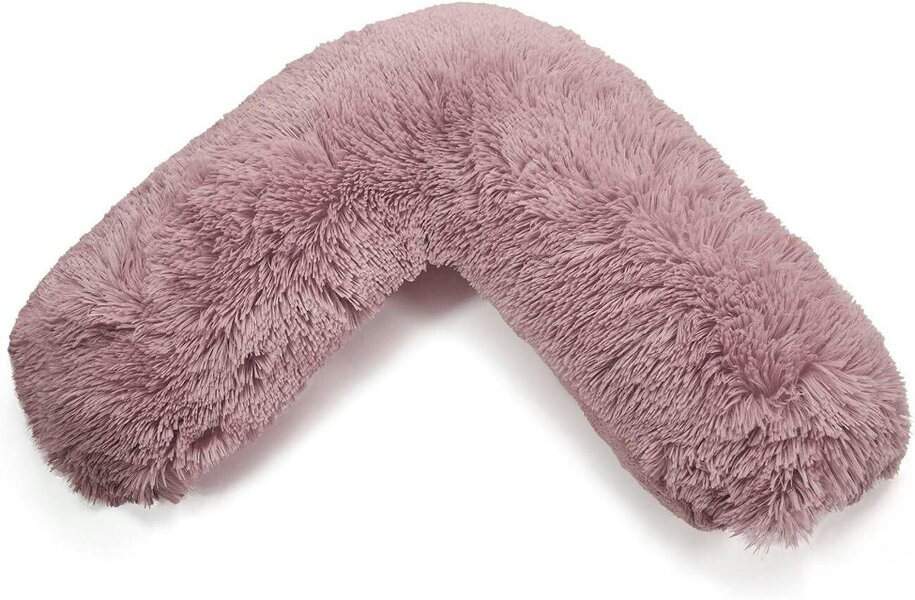 Night Zone Cuddles V Shaped Pillow – Orthopaedic Support Cushion with Case or Cover Only - Blush Pink - Cover Only