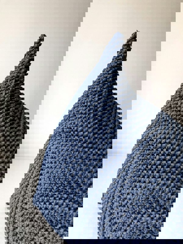 Knitted bean bag DENIM BLUE - Zuri House