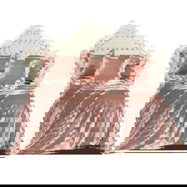 Anyhouz Bed Sheet Pink Natural Mulberry Silk Duvet Cover Set