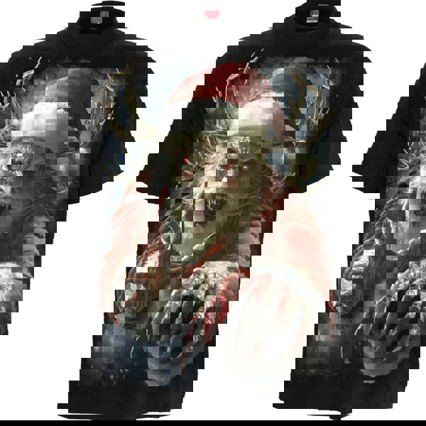 Spiral Direct NAUGHTY OR NICE SANTA - T-Shirt Black