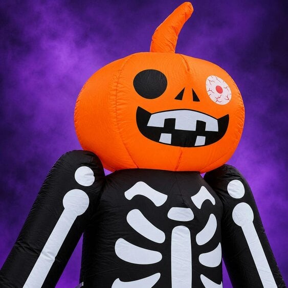 Neo Halloween Inflatable Pumpkin Skeleton with LED Lights 2.7 Metre