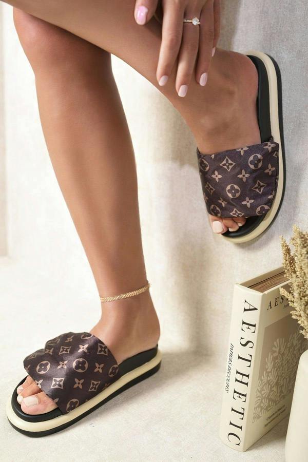Josie Flatform Sandals - Brown