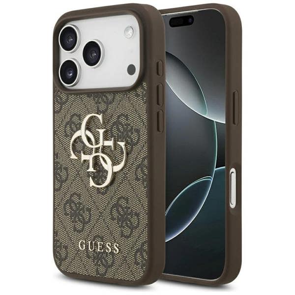 Guess 4G Big Logo Case for iPhone 17 Pro 6.3" Brown - GUHCP17L4GMGBR