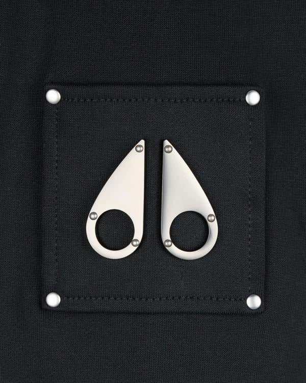 Moose Knuckles Hartsfield Mens Zip Up Hoodie - Black 292 - CHO - Designer Mens Zip Hoodies