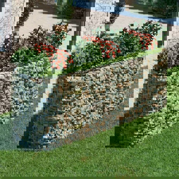 Berkfield Gabion Raised Bed Galvanised Iron 300x100x100 cm
