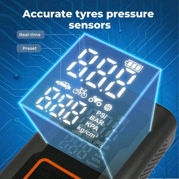 Manan Car Tyre Inflator Digital Portable Tyre Air Compressor Pump 12V Electric