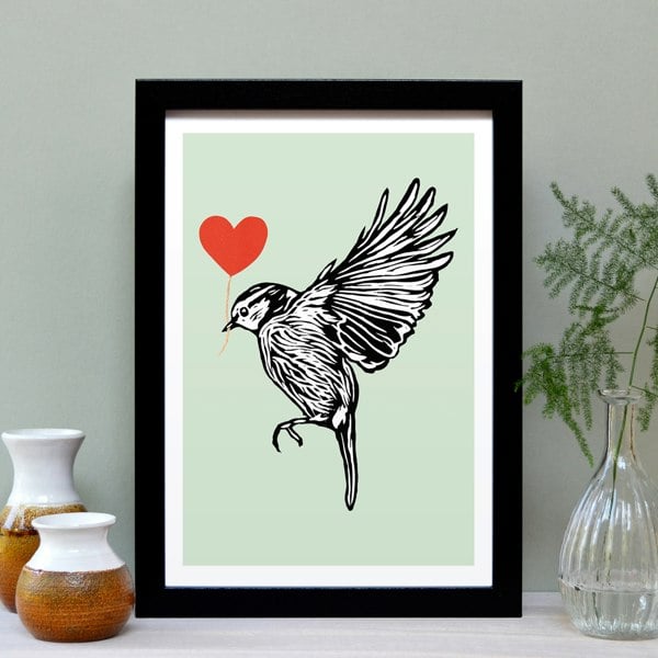 Hands & Hearts Blue Tit feathered friends print