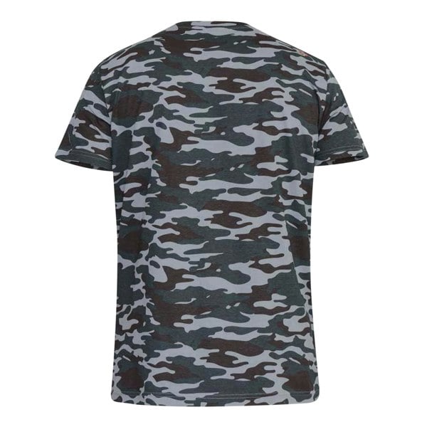 Duke Mens D555 Gaston Camouflage Kingsize T-Shirt - Storm