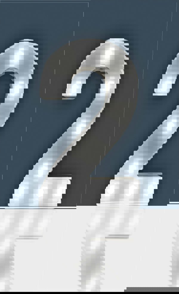 St Helens Battery Operated 3D LED Number 2 Light