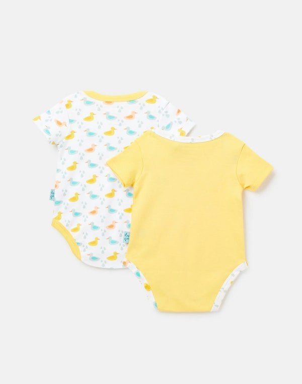 Luca and Rosa Little Ducks Pack of 2 Baby Vests