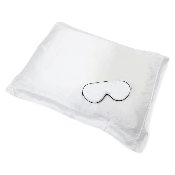 White Lotus Beauty 100% Mulberry Silk Pillowcase and Eye Mask Set Cruelty Free