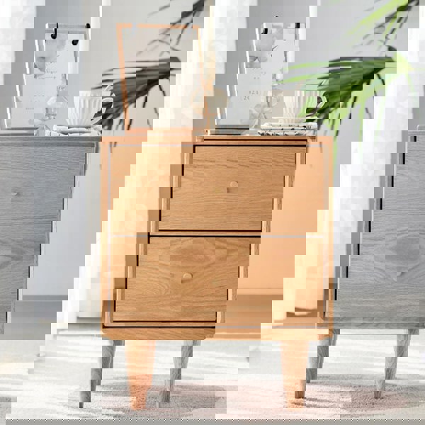 Waktravel Bedside Table, Solid Wood-Ritconcept-Rit Concept