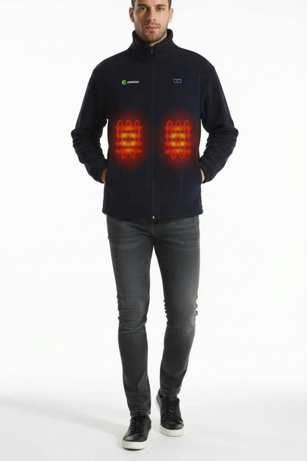 Anniou Dual Control 5 Area Heated Fleece Jacket