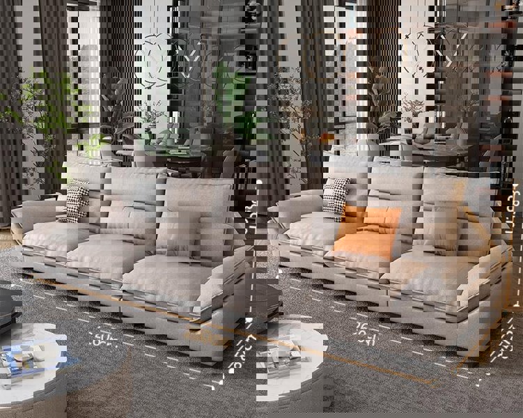 A900 Quinn Four Seater, Four Seater Corner Sofa, Leathaire-Sofas-Weilai Concept-Four Seater 330cm-Weilai Concept