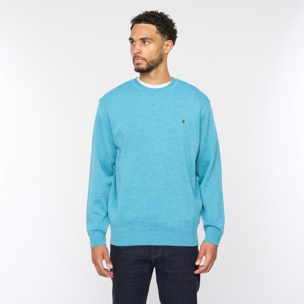 Gabicci G54K04 Mens Plain Crew Kneck Knit Gabicci Classic - AQUA