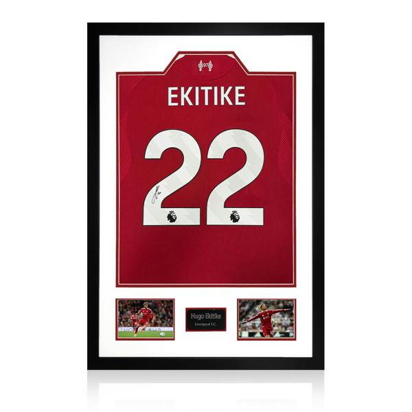Hugo Ekitike Signed Liverpool Shirt Premium Frame (ACG Cert)