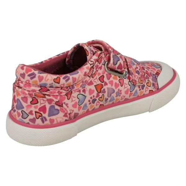 Start-rite Girls Startrite Machine Washable Heart Detailed Canvas Shoe Loveheart
