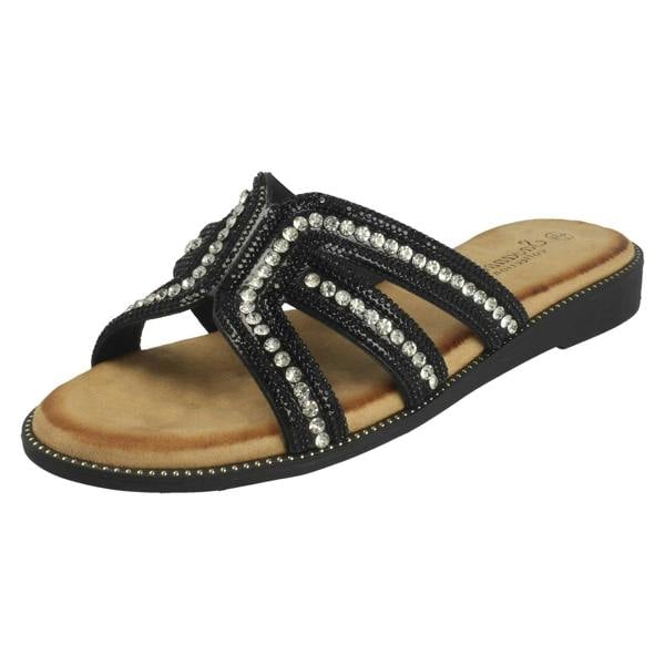Savannah Ladies Savannah Flat Mule Sandals F00472
