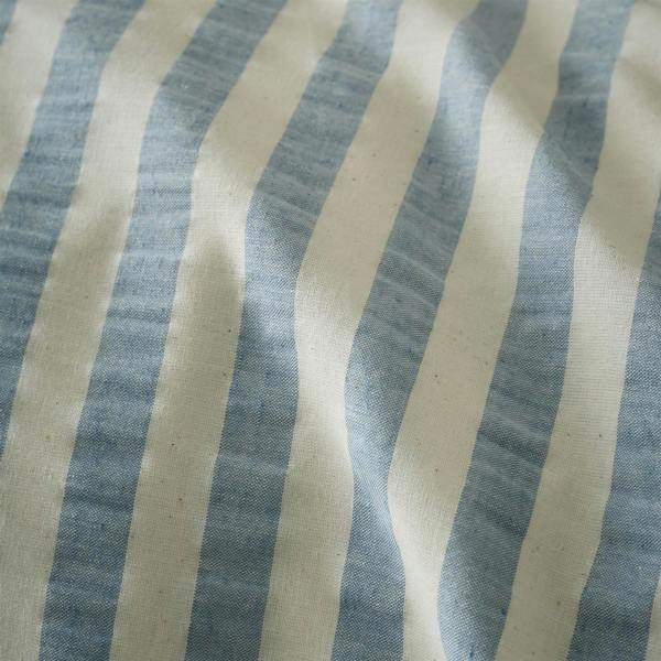 Pineapple Elephant Cotton Rich Woven Stripe Blue Duvet Cover Set