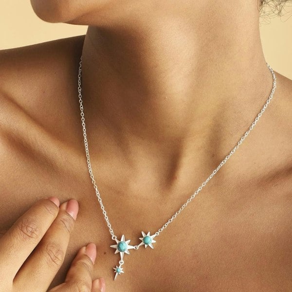 Star Gaze North Star Necklace Silver - Lila Rasa