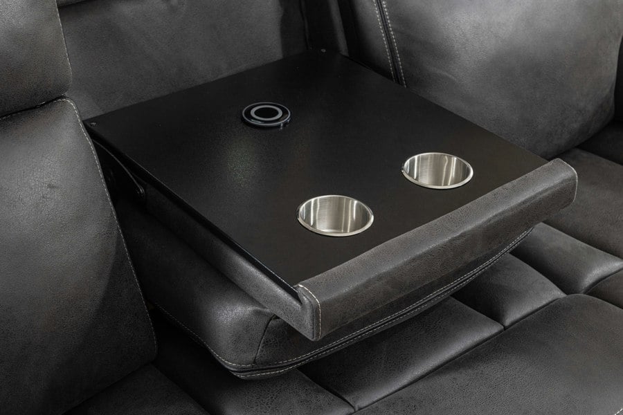 Tokyo 3 + 2 Electric Bluetooth Reclining Leather Like Sofa Suite - 6