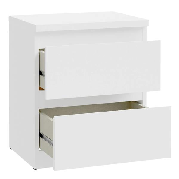 Furniture To Go Edmore 2 Drawer Bedside Table in White