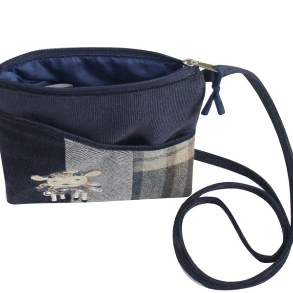 Earth Squared Small Sling Crossbody Appliqué Phone Bag – Sheep Design