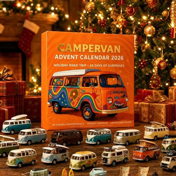 Leaper 24-Day Countdown Retro Campervan Model Festival Blind Box