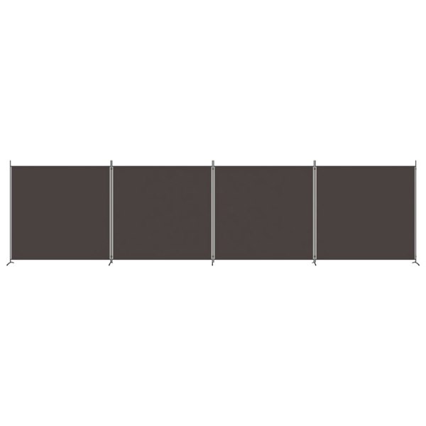 Berkfield 4-Panel Room Divider Brown 698x180 cm Fabric