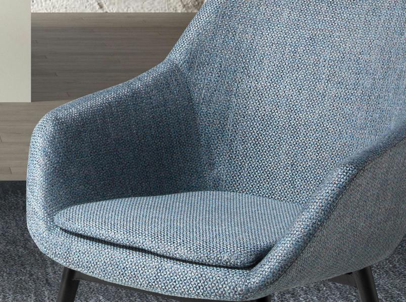 Angel Cerdá Greyish Blue Marbled Fabric Chair 4221