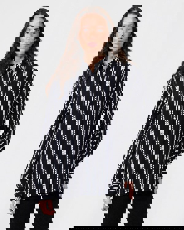 Tommy Hilfiger Argyle Stripe Womens Relaxed Fit Shirt