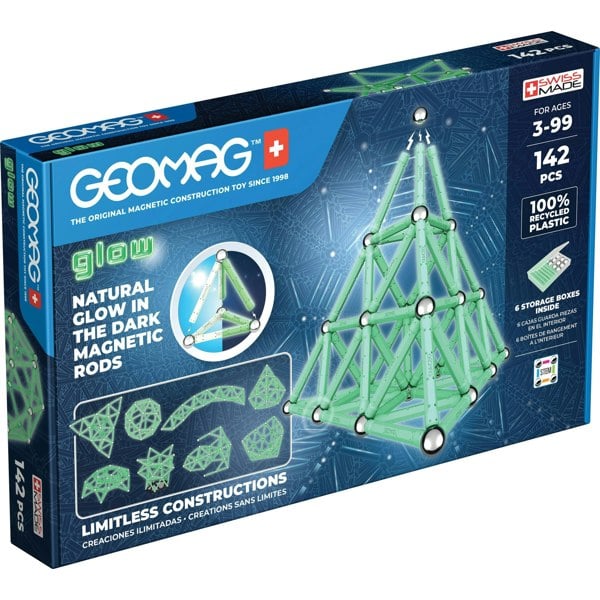 Geomag Classic Glow Magnetic Shapes - 142 Pieces