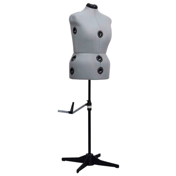 Berkfield Adjustable Dress Form Female Grey L Size 44-50