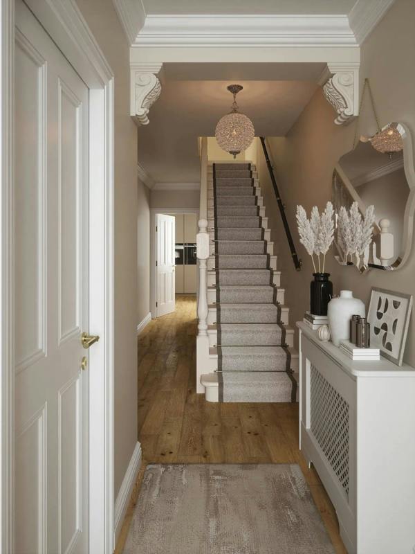 Burcot Espresso Leather Straight Flight Handrail